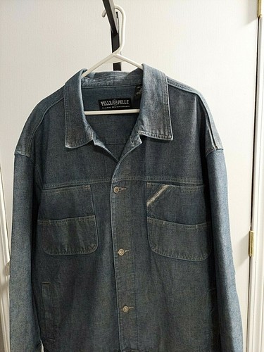 Pelle Pelle Marc Buchanan Men's Retro Vintage Blue Denim Jean Jacket, Size XL - Picture 6 of 12