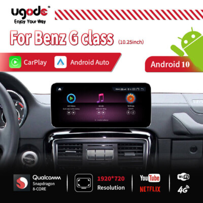 10.25in Android13 Screen Display Apple CarPlay Mercedes Benz G class 2010-2016