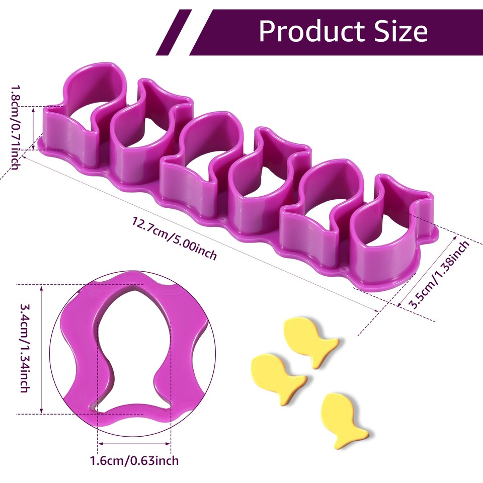 3Pcs Fish Cookie Cutter Mini Plastic Fish Cookie Mold Portable Fondant