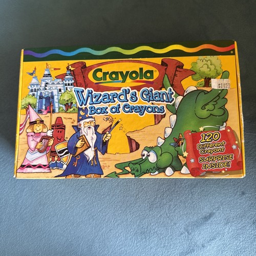 1999 Crayola Wizards Giant Box of 120 Crayons Set Rare NOS Collectible