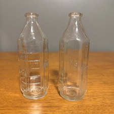 Vintage Lot Of 2 Pyrex Glass 8 Oz Baby Bottle Made In USA