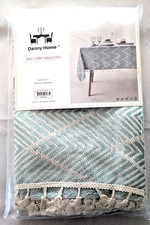 Danny Home Rectangular Tablecloth Triangular Aqua Designs 55” x 71" Sealed NEW!