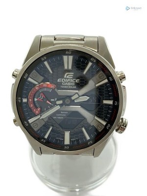 EDIFICE Casio ECB-S100 Men's Stainless Steel Analog-Digital Solar