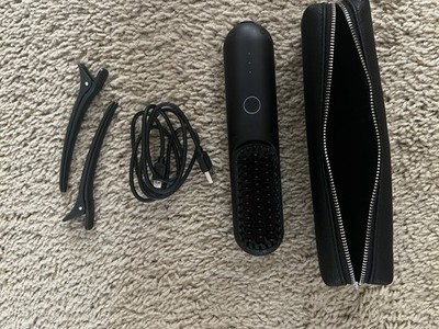 TYMO Porto Hair Straightening Brush, Black, Lightly Used, with Box
