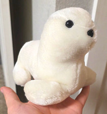 Vintage Sea World White Seal Plush Stuffed An...