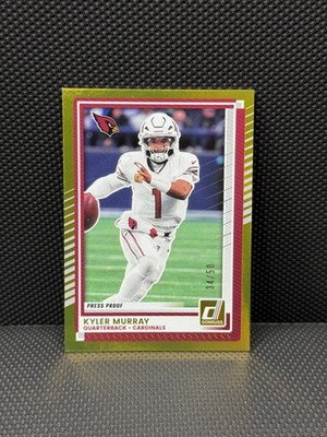 2025 Panini Donruss Kyler Murray /50 Gold Press Proof #245 Cardinals