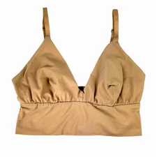 Commando S/M Nude Bralette Adjustable Straps Elastic Stretch Triangle Shape
