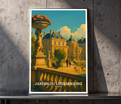 Jardin du Luxembourg Paris - Qualität Premium Poster, Reisedruck, Poster - nur