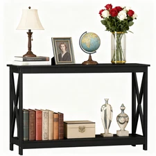 47" Console Table Accent Side Stand Beside Wall Display Entryway Store Books