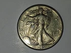 1945 D WALKING LIBERTY HALF DOLLAR 50C US COIN IN CAPSULE CIRCULATED 90% SILVER