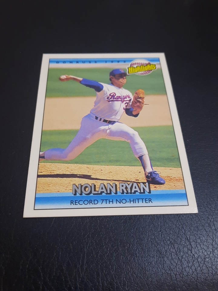 1992 Donruss Highlights Error Baseball Card # 154 NOLAN RYAN / ERROR ...