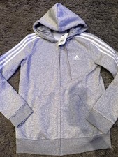 NWT Gray Adidas Full Zip Up Hoodie Size S Small