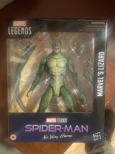 FIGURA HASBRO SPIDERMAN PELÍCULA EL LAGARTO SIN USAR, EN CAJA LEYENDAS DE MARVEL LAGARTO DE LUJO EN MANO