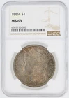 1889 Morgan Silver Dollar NGC MS63 S$1 Philadelphia Minted No Reserve