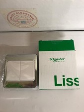 Image of Schneider Electric Lisse Screwless Deco - Double Wide Rocker 2 Way Light Switch,