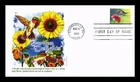 US COVER GARDEN DELIGHTS HUMMINGBIRD FLOWER FDC PANDA CACHET