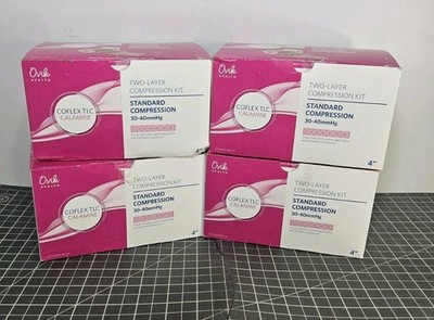 Lot of 4 Milliken Coflex TLC Calamine Two-Layer compression kits 30-40 mmHg 4''