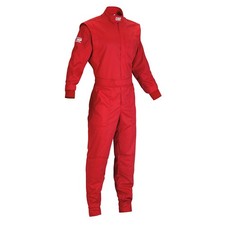 Sale! OMP Karting Summer Suit RED MENS SIZE 54 1-Layer Cotton Mechanic Overalls