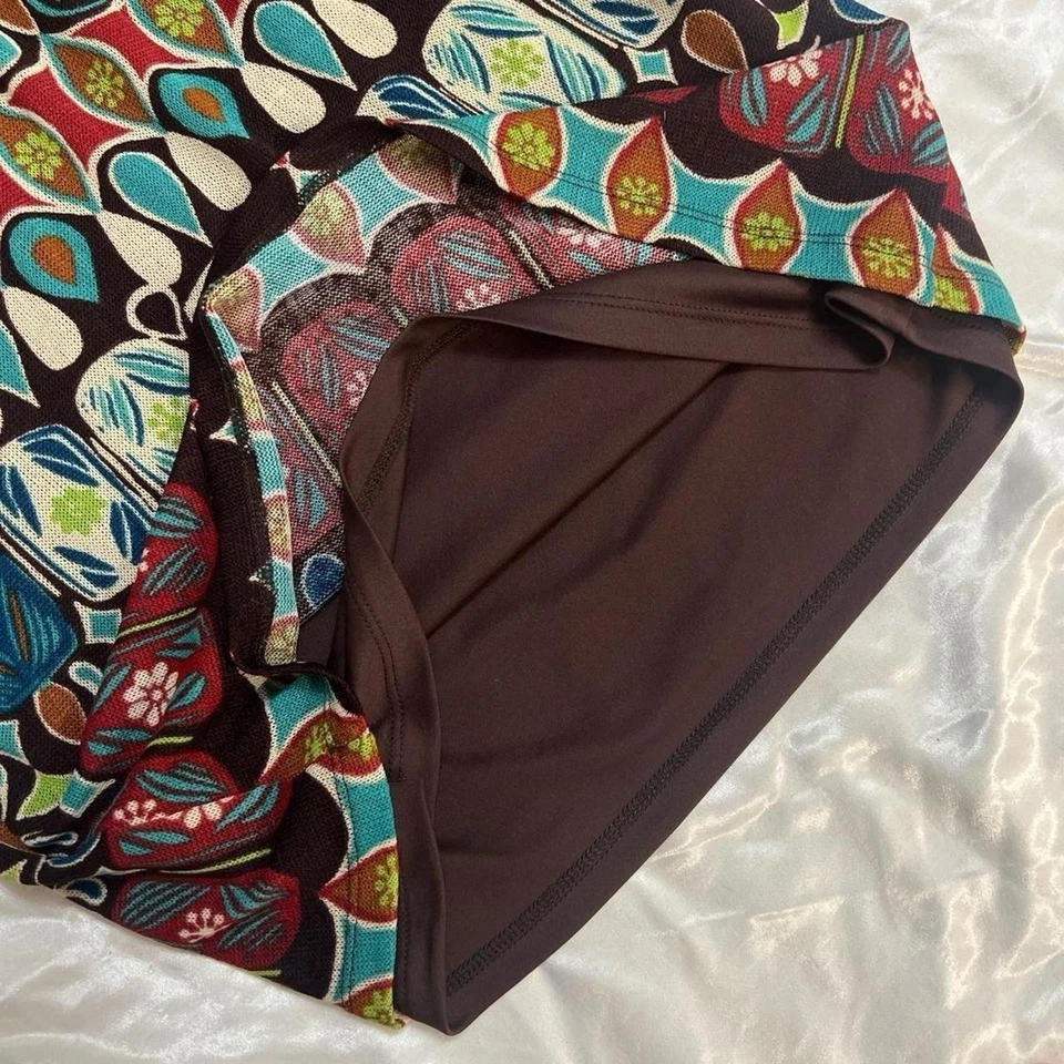 Vestido boho vintage anos 90 tamanho pequeno Judith March Anthro padrão vestido ocidental - Imagem 4 de 4