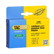Tacwise 1216 Type 140/8mm Heavy Duty Stainless Steel Staples, Pack of 2000 0.0062 per staple