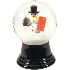 Alexander Taron PR1079 Perzy Snowglobe Medium Snowman with gift