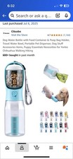 Dog Water Bottle Food Container, Travel Puppy Water Bowl, Portable Pet Dispenser