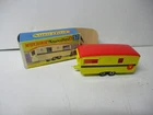 Matchbox Lesney Superfast SF57 Eccles Caravan- yellow; flower & stripe, box