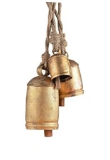  Giant Harmony Cow Bells – Handmade Vintage Rustic Hanging Bells on Jute Large
