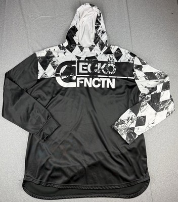 Ecko Function Hoodie Mens 2XL Black White Graphic Performance Pullover