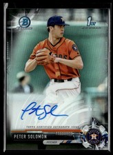 Peter Solomon 2017 Bowman Chrome Black Refractor Auto /75 #CDA-PSO Houston
