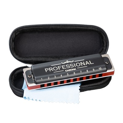 Cascha Professional Blues Harmonica G inkl. Etui