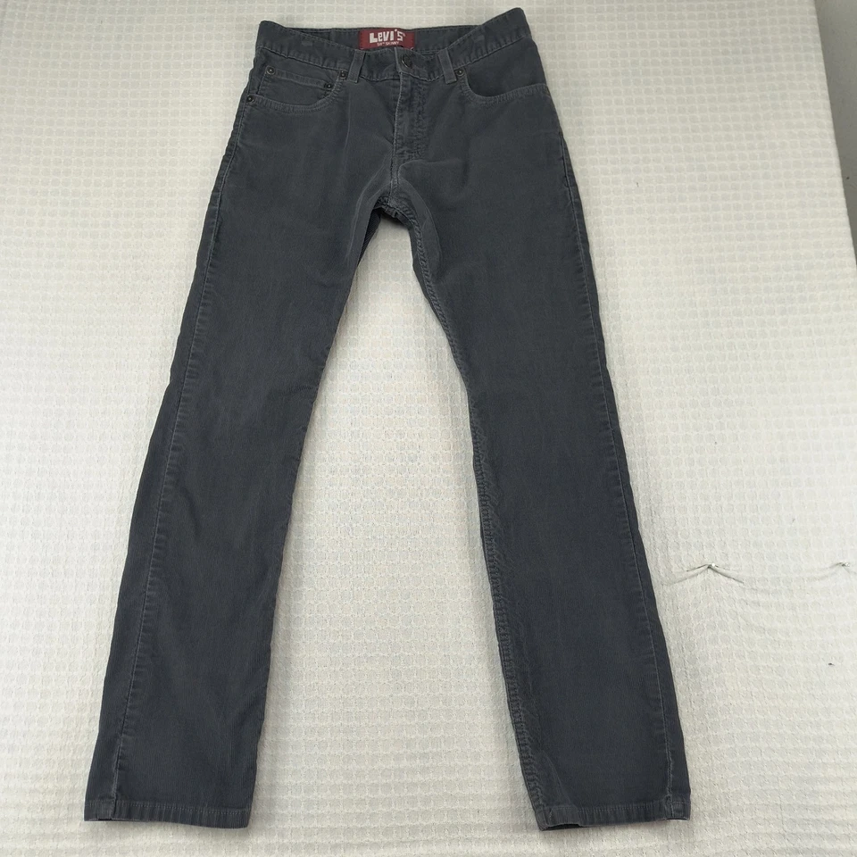 Levi's 511 Flaco 29x29 18 Azul Regular/Gris Pana Vintage Rojo Tab Grunge Retro Foto 2 de 4