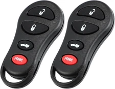 X AUTOHAUX 2pcs 4 Button Replacement Key Fob Case Keyless Entry Remote Key... 