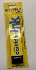 Vtg Sheaffer Jet Black Skrip Cartridge Ink Pack of 6 cartridges, NOS