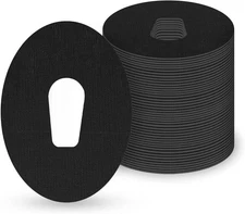 CGM Patches for Dexcom G6 (25-Pack), Sweat-Resistant Pre-cut, Black 