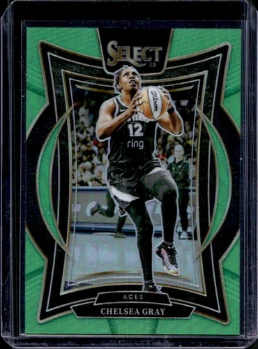 2025 Panini WNBA Select Chelsea Gray Concourse Neon Green Prizm #/75 Aces