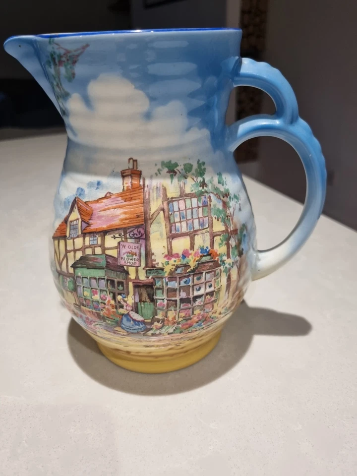VINTAGE Falcon ware Water Jug with Old England Village Scene - Image 3 of 4
