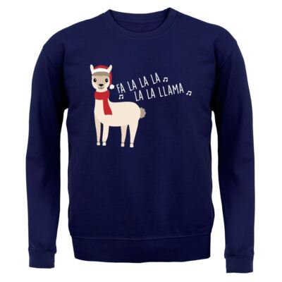 Fa La La La Llama - Hoodie / Pullover für Erwachsene - Weihnachten Xmas Festlich Lamas