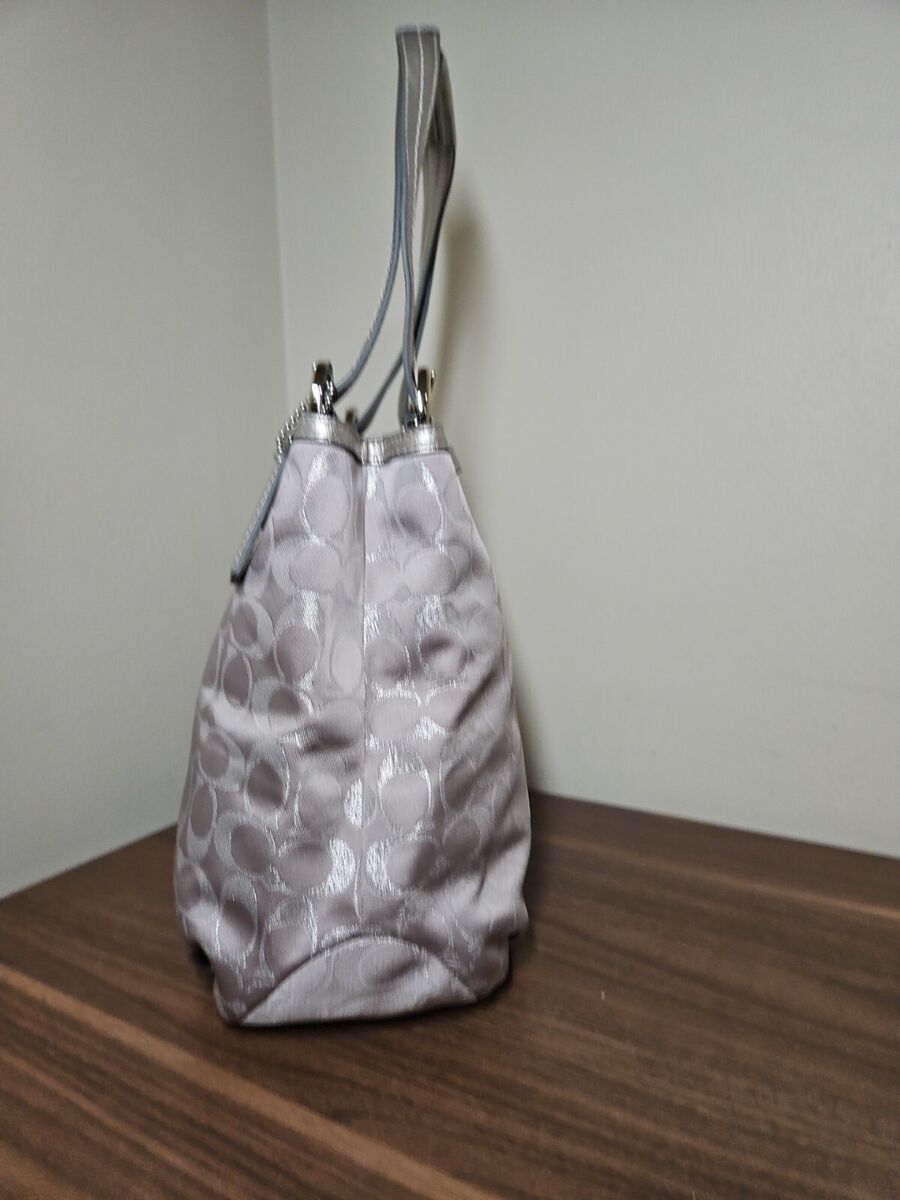 Coach Soho Metallic Signature Leather Canvas Shoulder Bag Coach Soho Metallic Signature Leather Canvas Shoulder Bag
