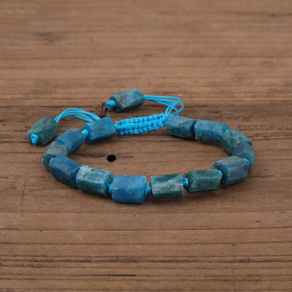 Cuentas de turmalina negra cianita azul natural para niños Foto 2 de 4