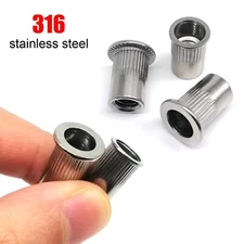 M3 M4 M5 M6 M8 M10 M12 Marine Grade 316 A4-80 Stainless Steel Insert Rivet Nut