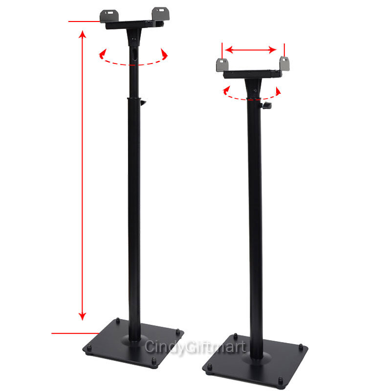 MAATEE & SONS　STAND BL Size: 2 2 x Speaker Stands Floor Mount Side Clamp Satellite Surround Sound