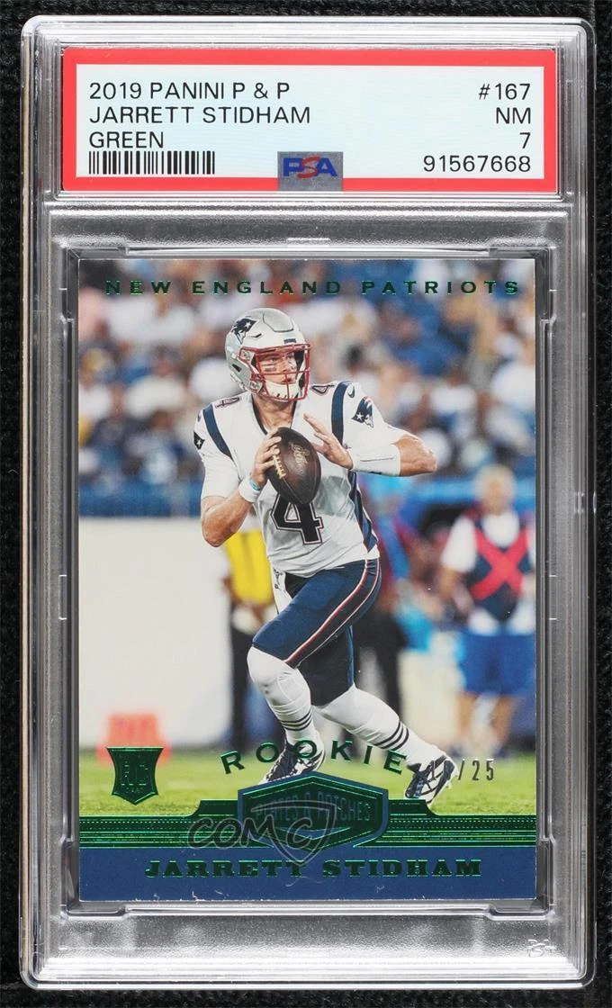 Jarrett Stidham Panini Plates & Patches #167 Green