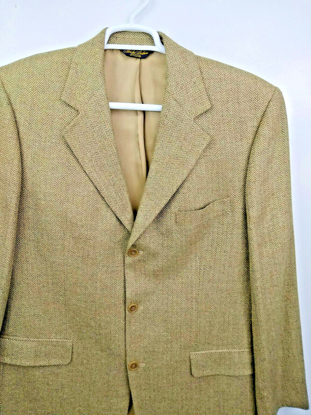 Veste Vintage Années 70 En Laine Tweed – Marron, Coupe Ajustée, Marque Bespoke (taille 44)