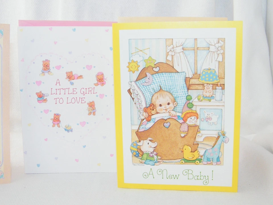 Hallmark / Current. Это девочка / новый ребенок / новорожденный карта и конверт на выбор - Изображение 2 из 4