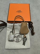 hermes cadenas en acier palladie+2 clés N 160 pour sac Kelly Birkin couleur marr