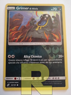 Grimer Di Alola   Team Game 83/181   Reverse Holo Foil   Pokemon Italian