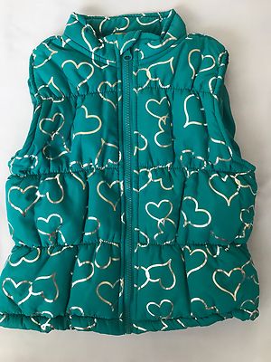 Ensemble 2 Pièces Pour Petite Fille - Gilet Matelassé Turquoise Et T-shirt Gris, Taille 5T, Neuf Avec étiquette