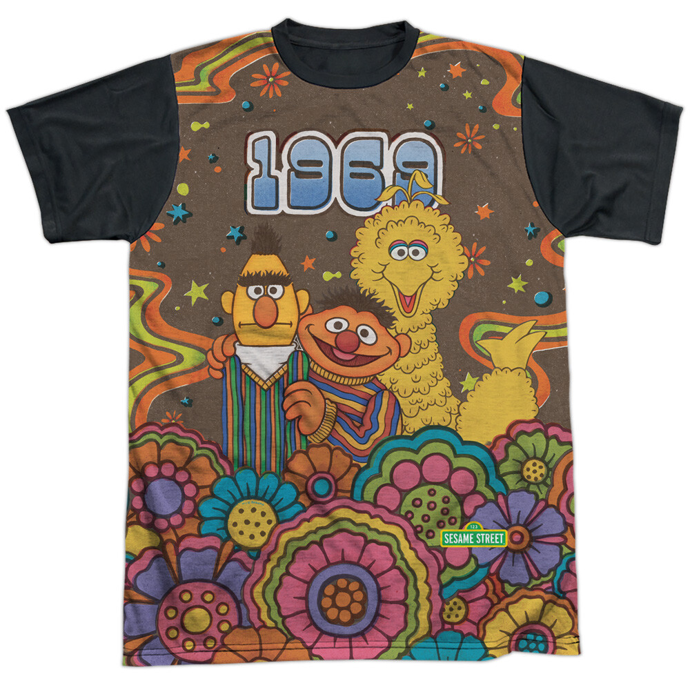Sesame Street Psychedelic 69 Halloween Costume Tee - Black Back - Sizes S-3XL