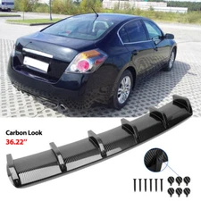 For Nissan Altima Sedan Carbon Fiber Style Car Rear Diffuser Lower Bumper Lip
